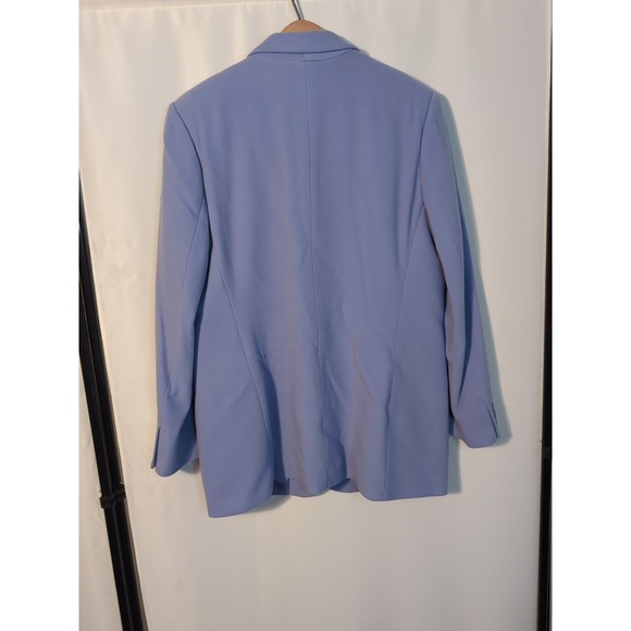 Charter Club Women's SZ 8 WOOL CASHMERE ANGORA Blazer Blue 3 Button - Picture 7 of 11